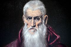 31B Saint Jerome as Scholar Close Up - El Greco 1610 - Robert Lehman Collection New York Metropolitan Museum Of Art.jpg
